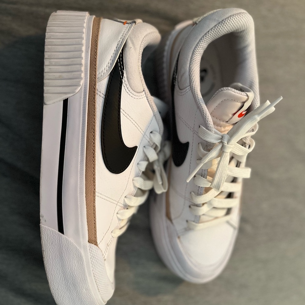 Nike Court Legacy Lift - CLASSIC Colors, White, Black, Hemp